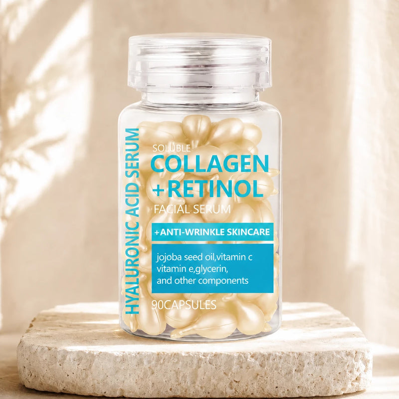 Avessia Collagen + Retinol Facial Serum Capsules.