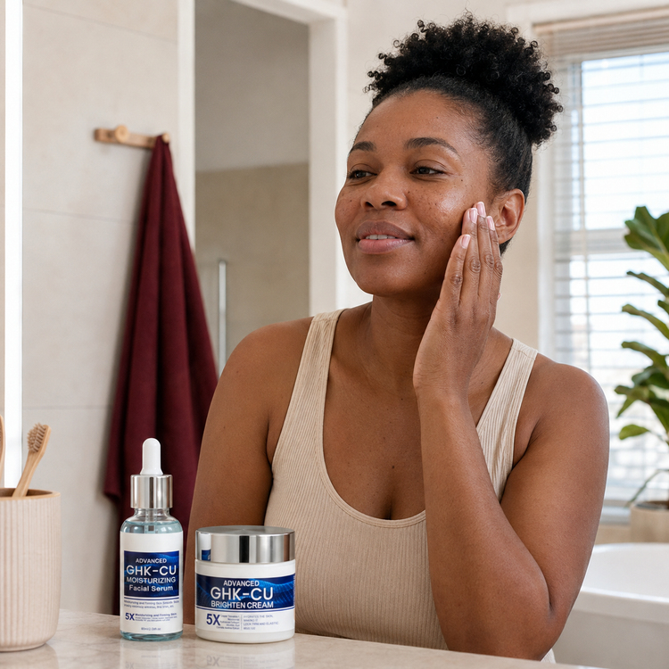 Dew Ritual Facial Serum & Cream Duo in a home skincare routine