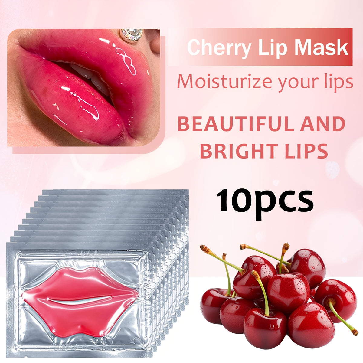 Cherry Collagen Jelly Lip Mask 10-Pack