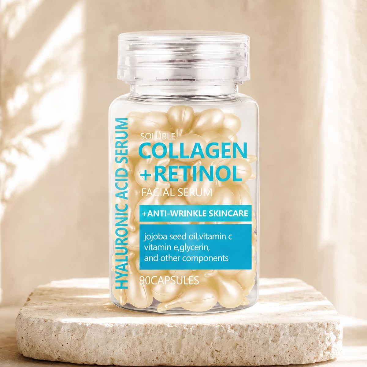 Avessia Collagen + Retinol Facial Serum Capsules.