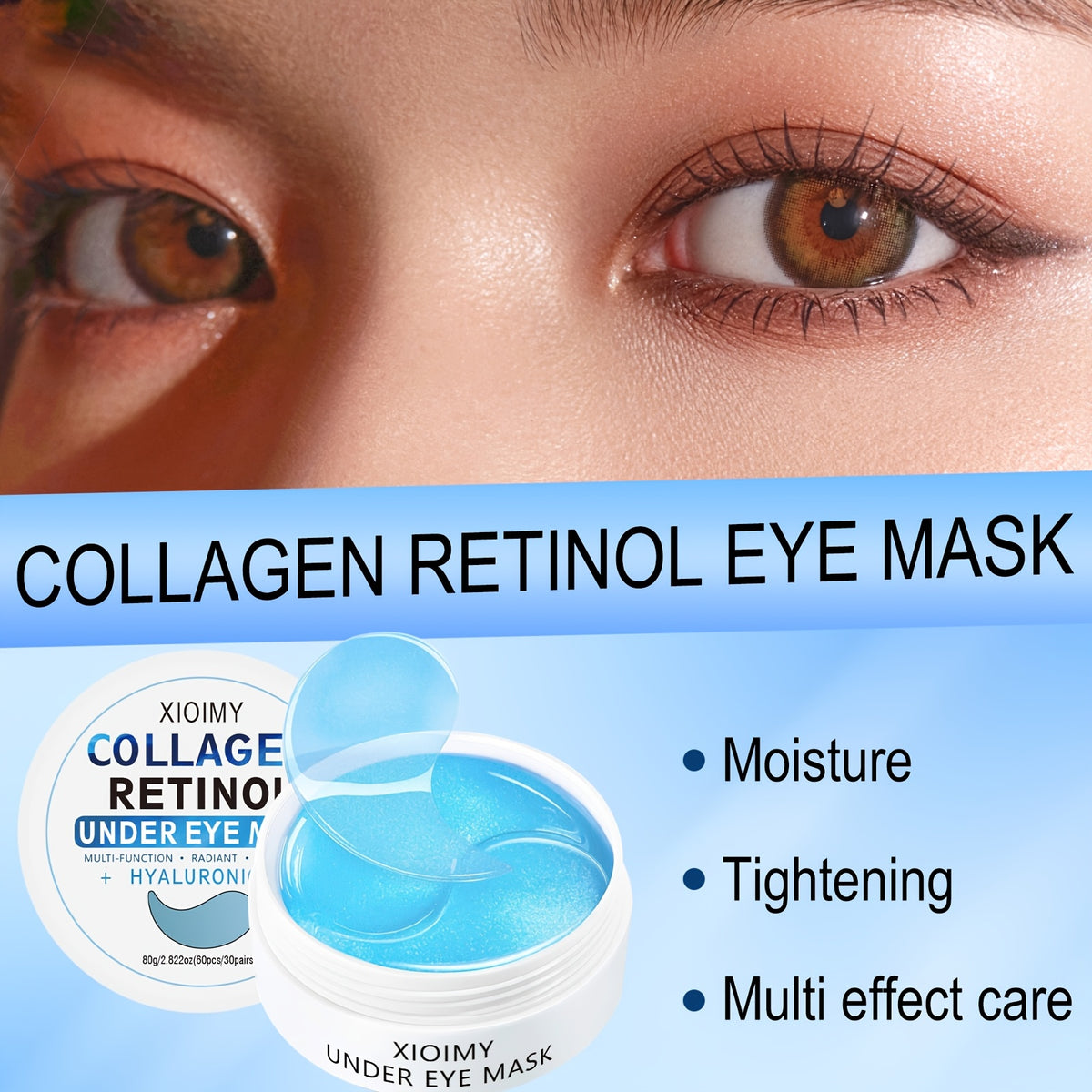 Hydrogel eye patch contents view
