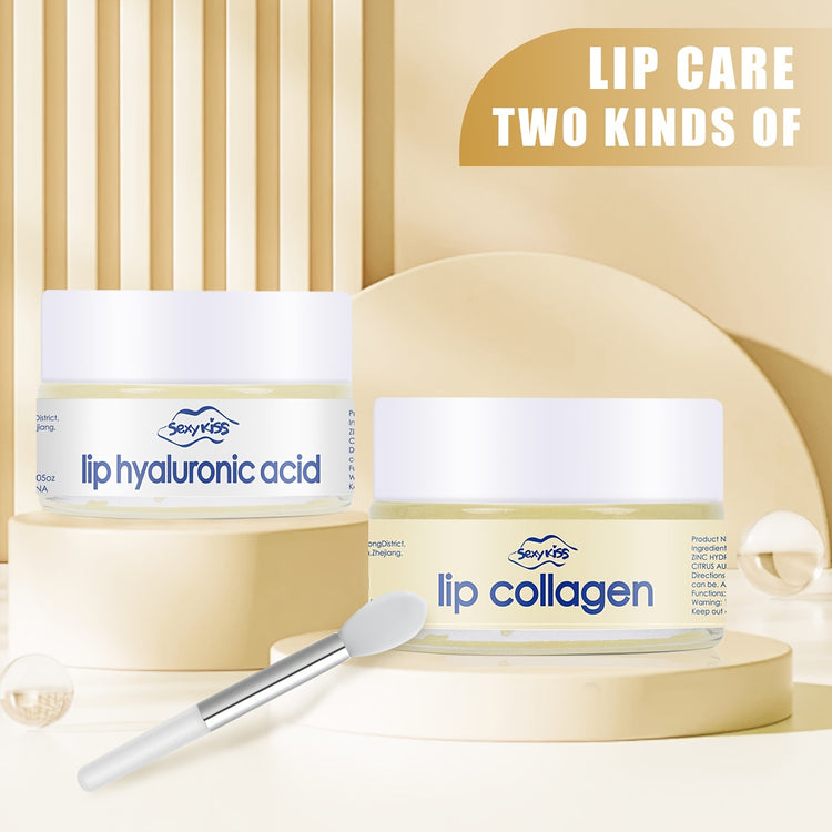 Sleeping lip mask brush and jar view