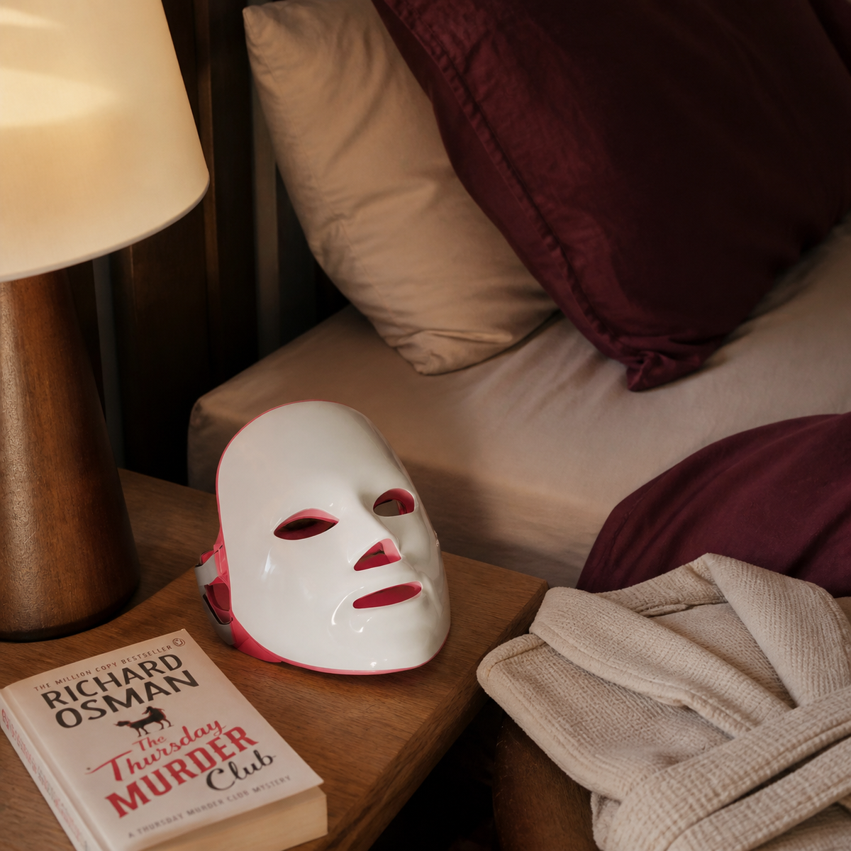 Evening Light LED Facial Mask in a home skincare routine