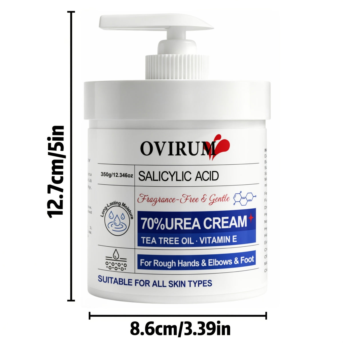Urea body cream size view