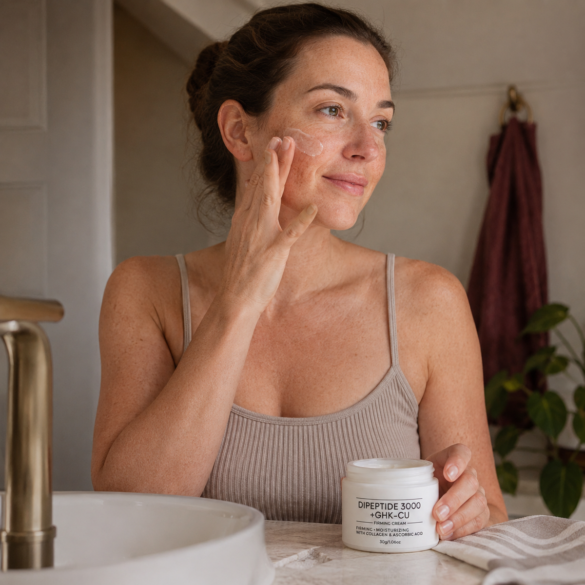 Soft Balance Peptide Facial Cream in a home skincare routine